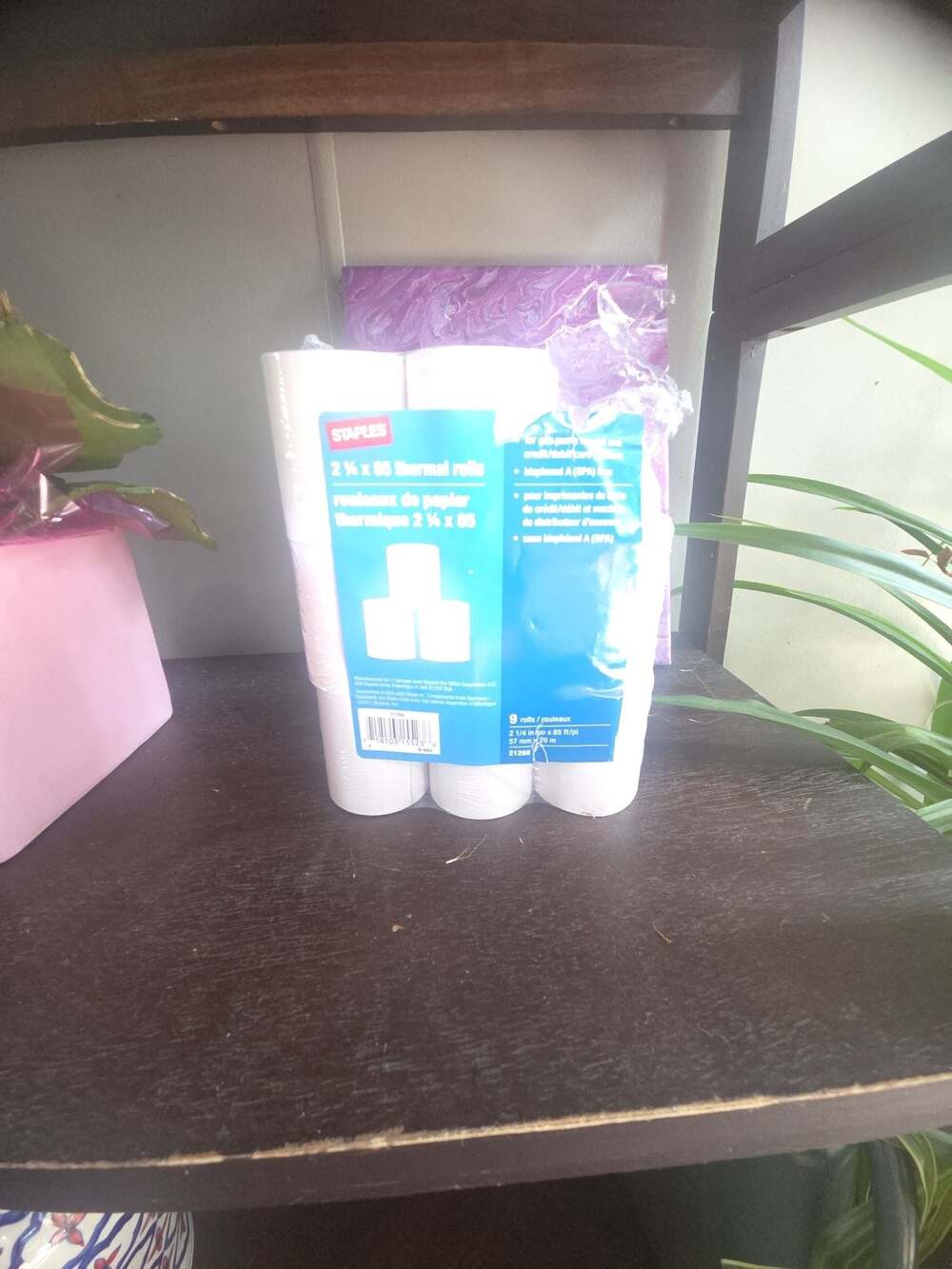Staples 2 1/4" x 85' Thermal Paper Rolls 8 count